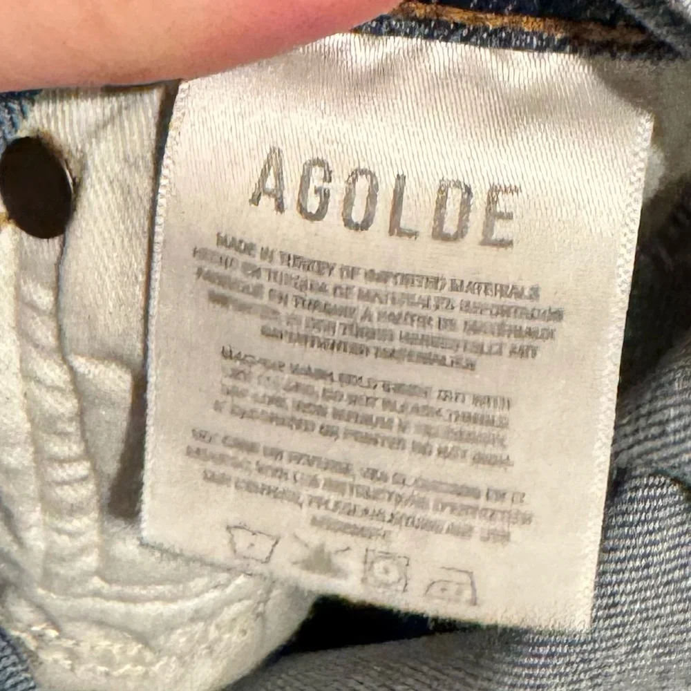 Agolde‎ high waist button fly skinny distress size 23
